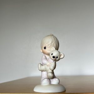 Vintage Precious Moments Jesus Loves Me Child Holding Teddy Figurine E-13272/B